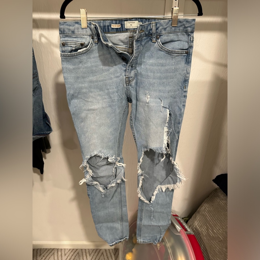 Topman Shredded Jeans